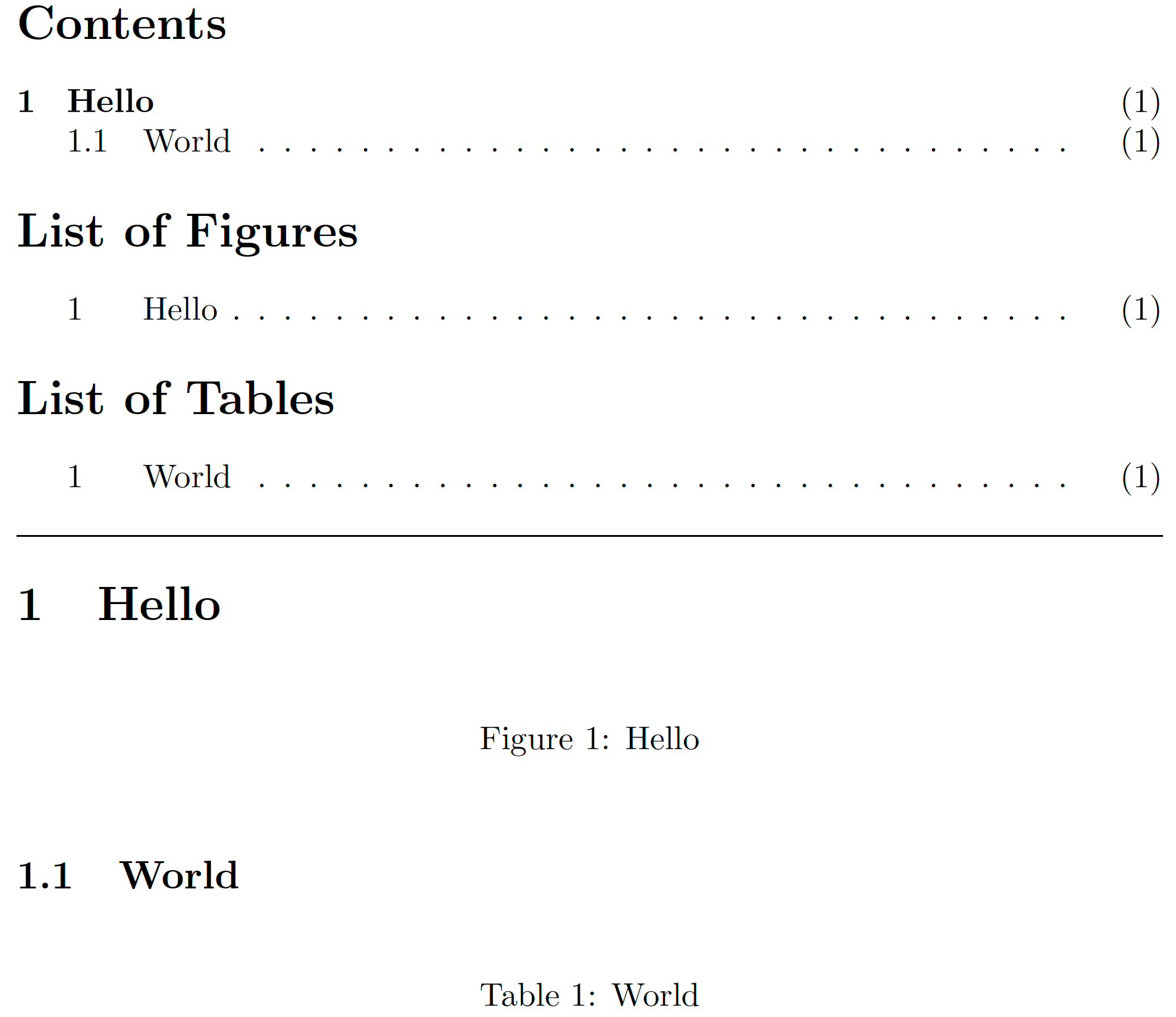 tocloft How to write page number enclosed in parentheses in table of