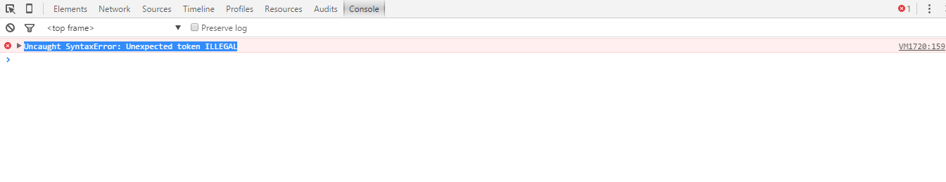 javascript Why console log showing "Uncaught SyntaxError Unexpected