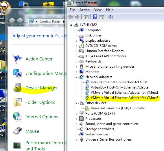 linux What is the network adapter configuration necessary for a