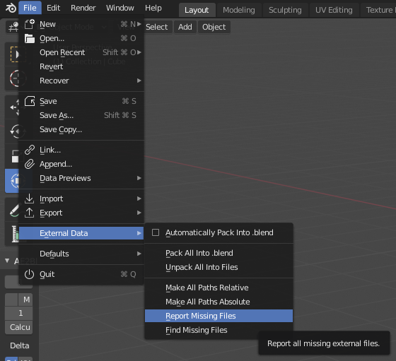 rendering Find list of missing textures / files? Blender Stack Exchange
