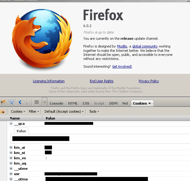 php What methods are available to tamper with cookies in firefox 6? Stack Overflow