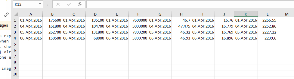 List export to Excel Mathematica Stack Exchange