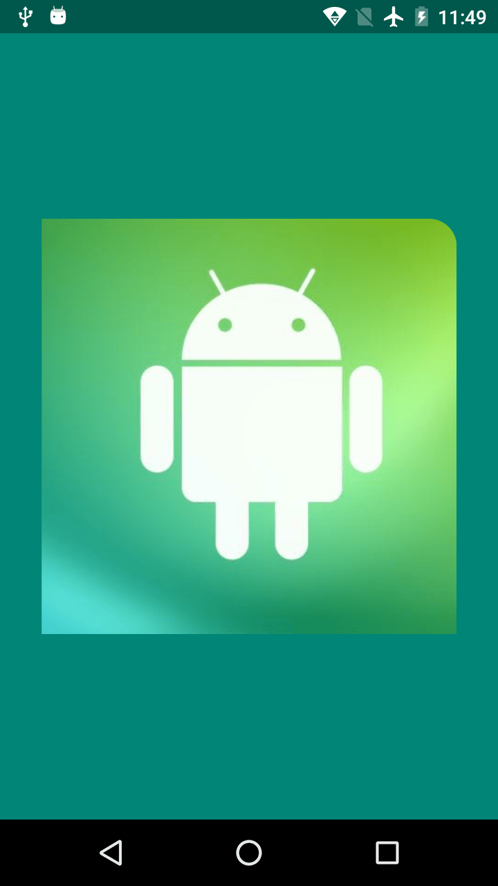 android ImageView with only one rounded corner Stack