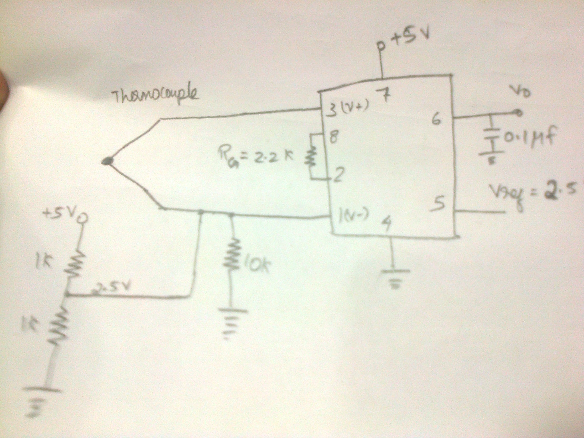 electronics Thermocouple signal amplification using INA126P Stack