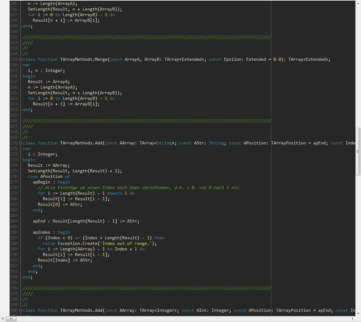 ide Delphi Editor Color scheme Stack Overflow