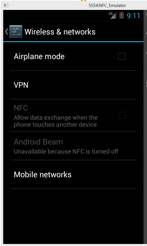 Open NFC Simulator not working for Android emulator Stack Overflow