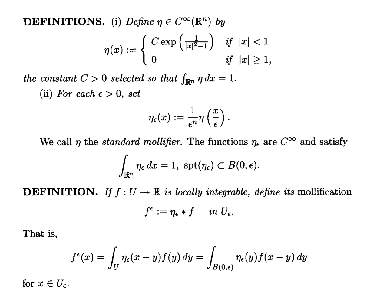 sobolev spaces Understanding the Convolution and