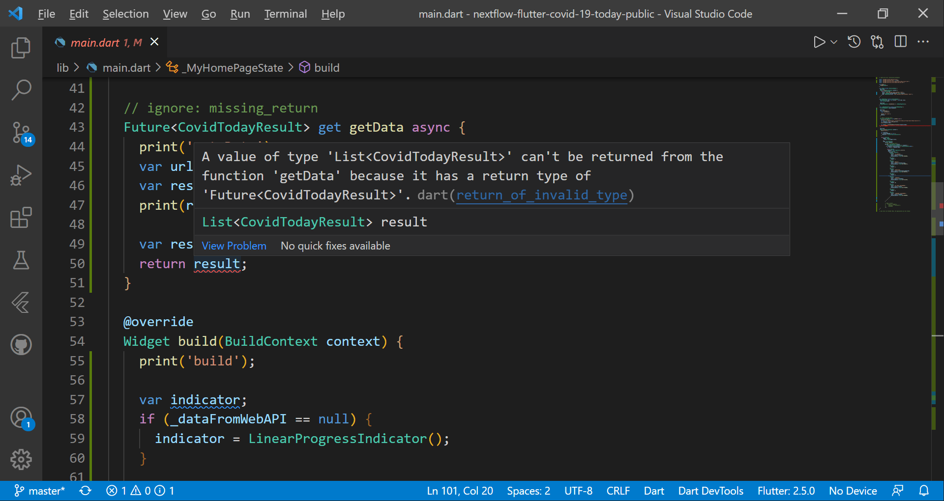 dart How to fix this error in the following codes? Stack Overflow