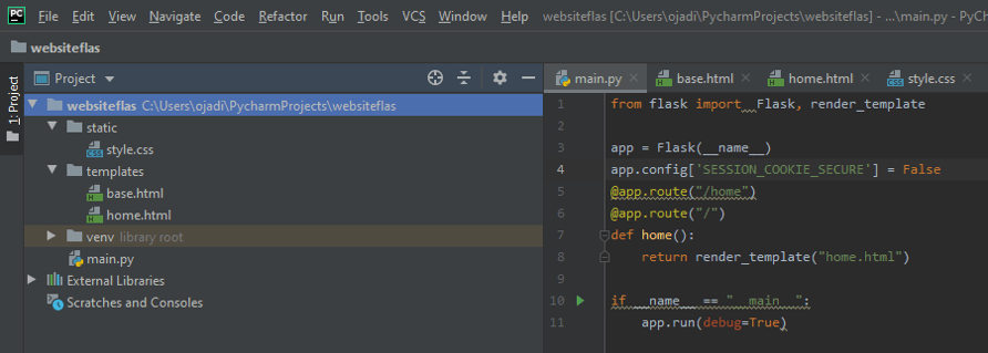 python the css file will not load in my html webpage aplication