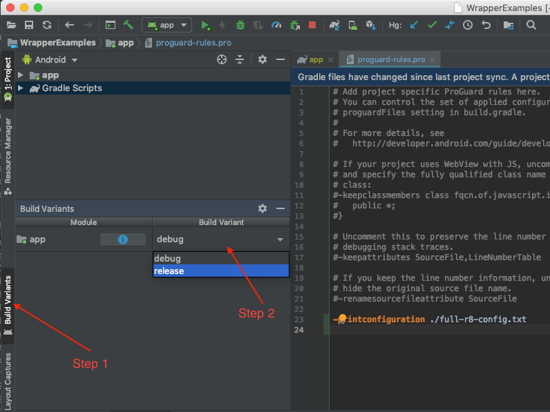 Build variant in android studio osesure