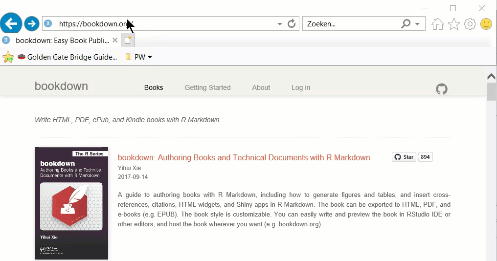 css R Bookdown The GitBook toolbar not visibile in IE11
