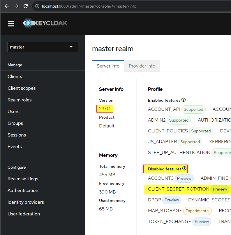 openid connect How to find secretrotation executor in keycloak