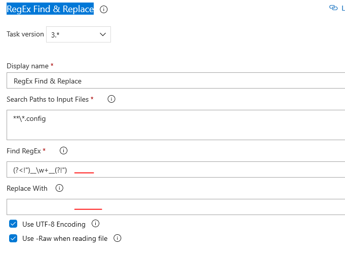 azure devops Updating variables in web.config outside appSettings