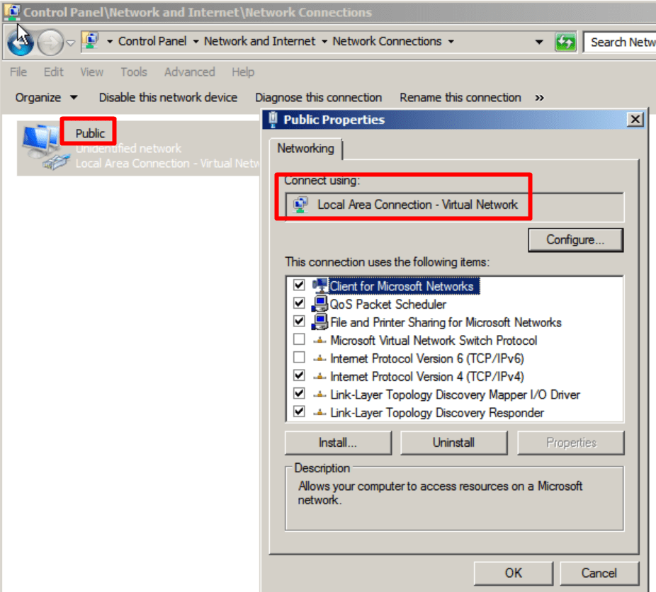 virtualization Fixing a Network adapter in a VM Server