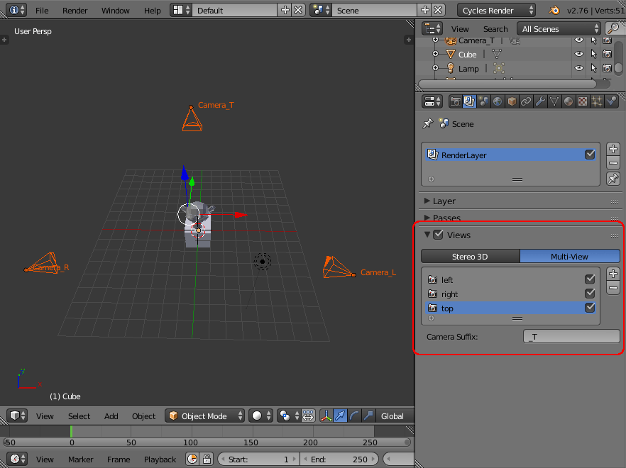 rendering continuous sequence of frames with multiple cameras with