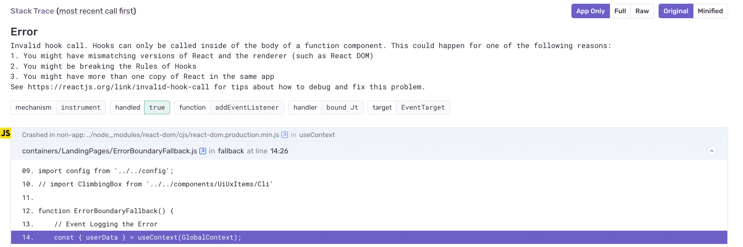 javascript React understanding issue causing invalid hook call Stack Overflow