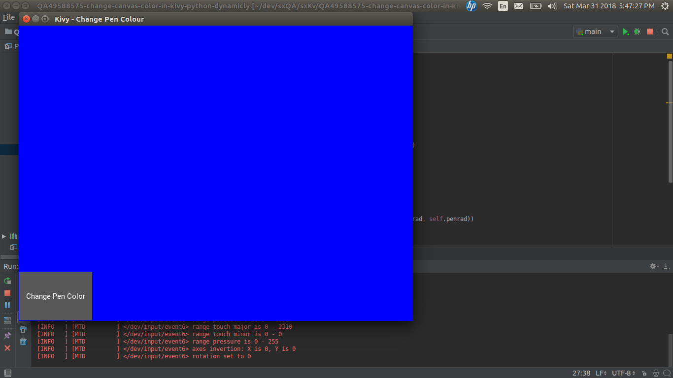 How to change canvas color in kivy python dynamicly? Stack Overflow