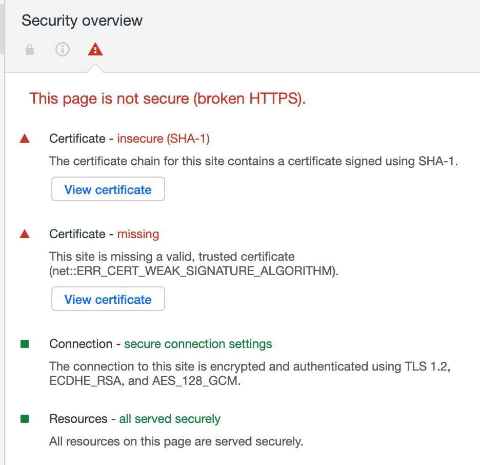Ssl Certificate Chain Contains Weak Rsa Keys border certificate