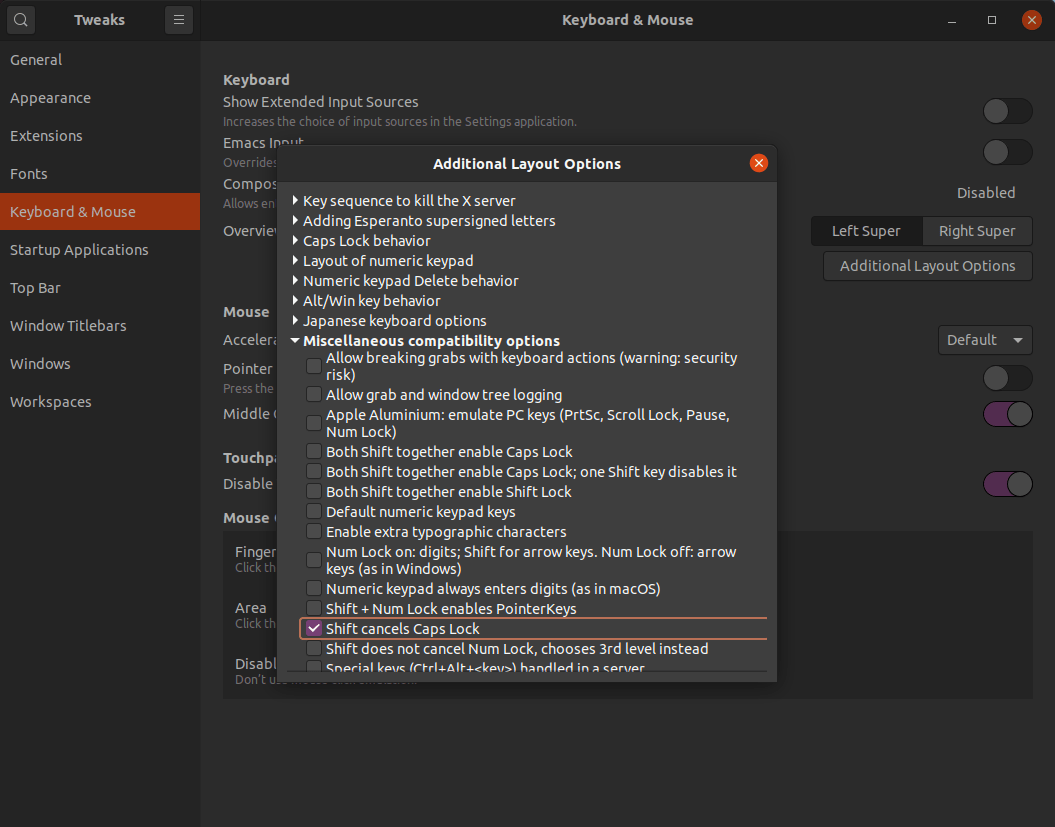 keyboard How to toggle off Caps Lock by Shift key? Ask Ubuntu