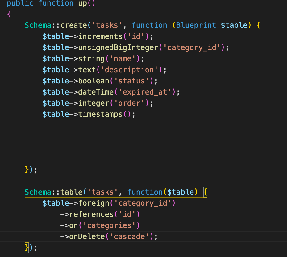 laravel Why I can't do a migration with constraint foreign key