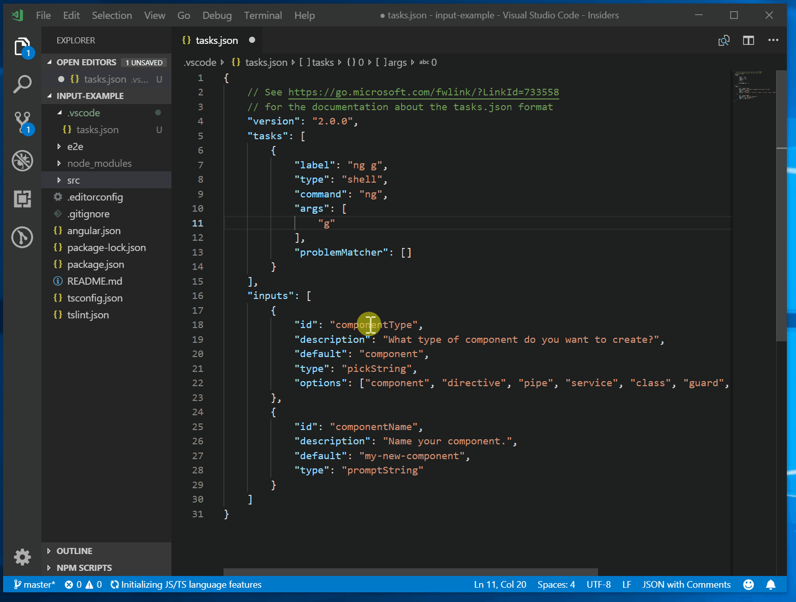 visual studio code vscode command for user input in debug launch