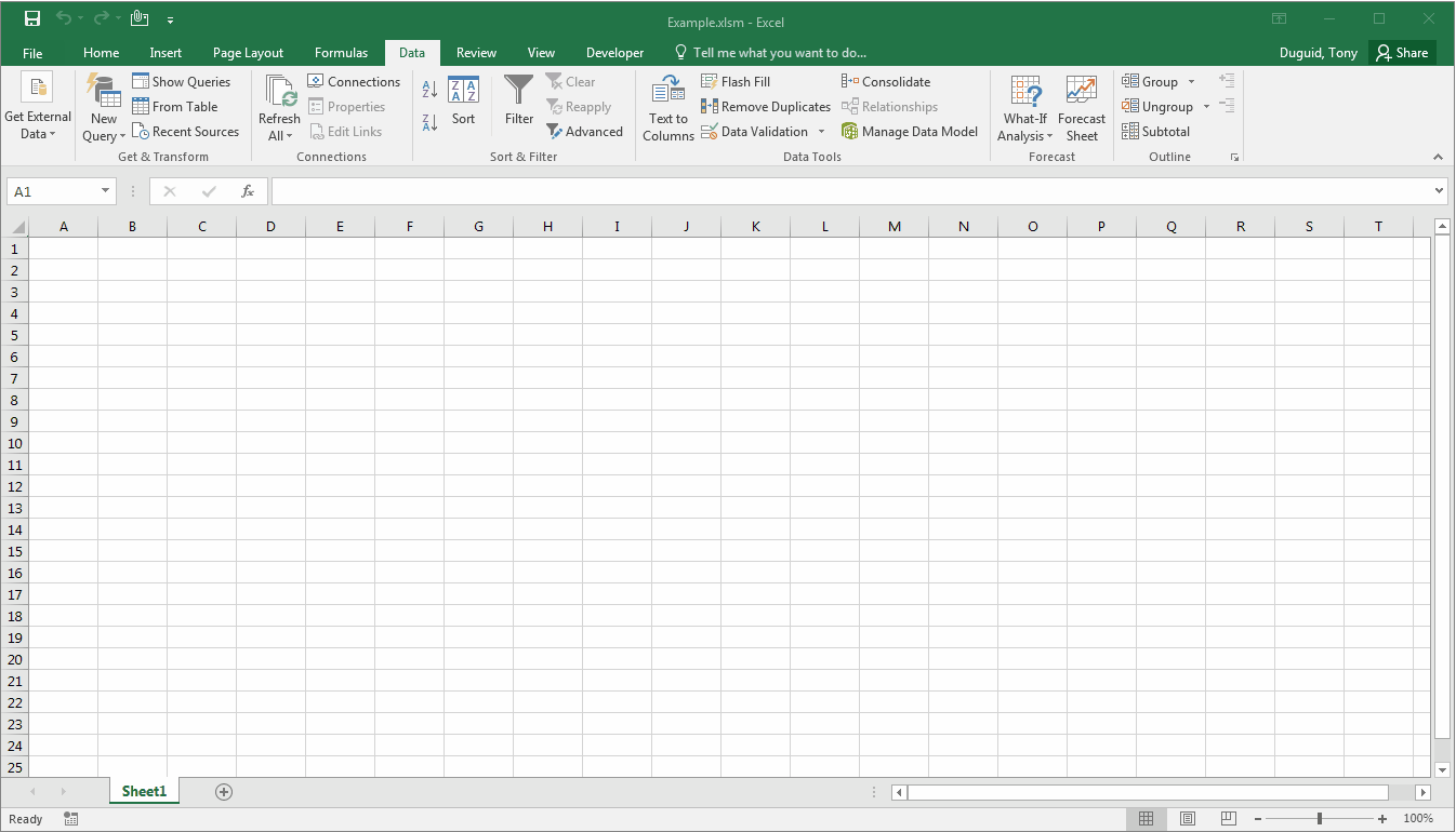 Excel 2016 Using Ribbon XML to add the Analysis Group to a Custom Tab