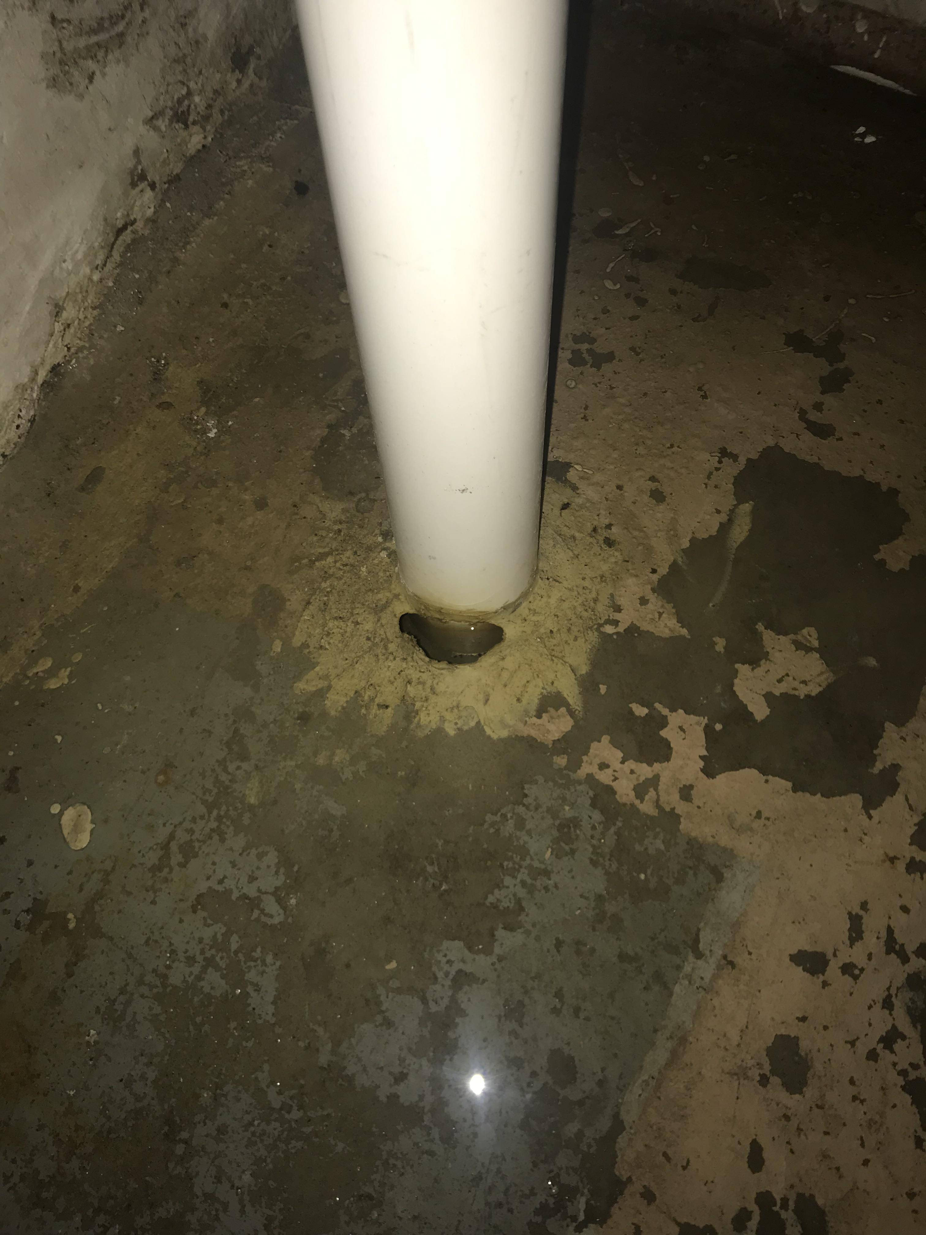 Is it normal to have flooding in basement after radon mitigation system