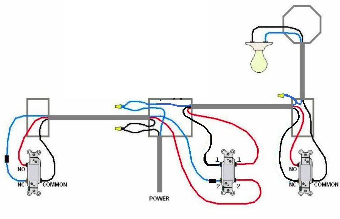 wiring - How to wire 4way hot at 4way - Home Improvement Stack Exchange