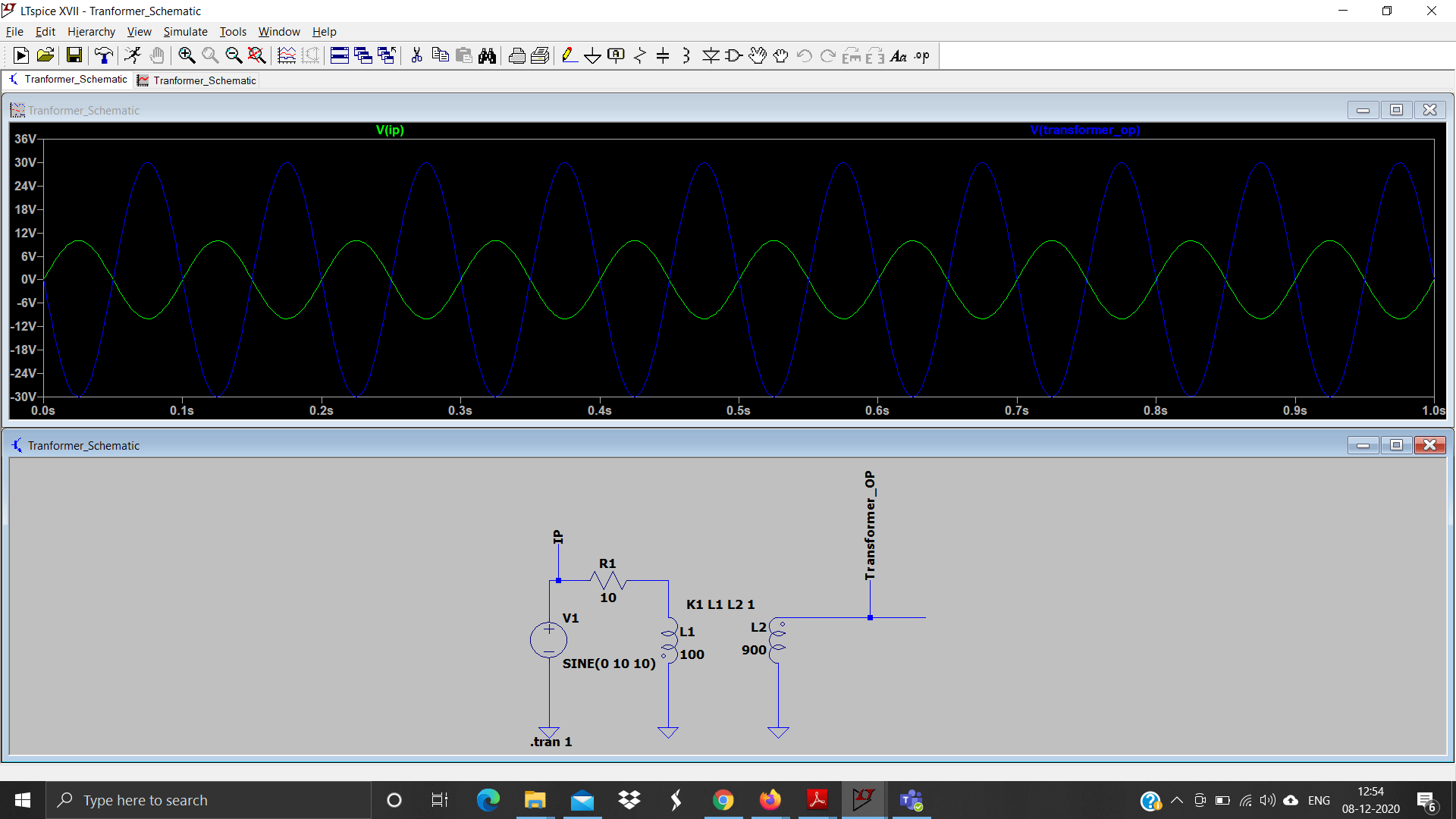 ltspice Why is my halfwave rectifier output in mV when the input is