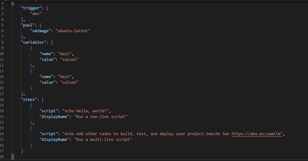 automation How to read azure devops variables in yml (yaml) as object