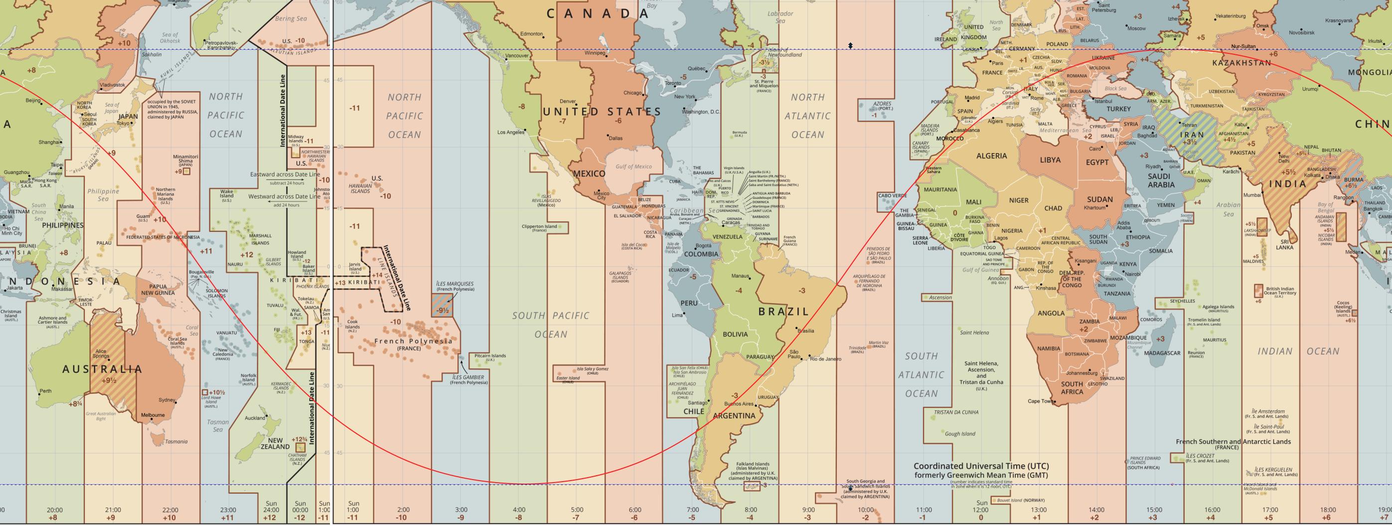 How many timezone does the ISS cross through during one orbit? Space Exploration Stack Exchange