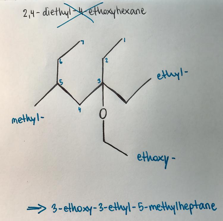 organic chemistry What is the correct name for 2,4diethyl4ethoxyhexane? Chemistry Stack
