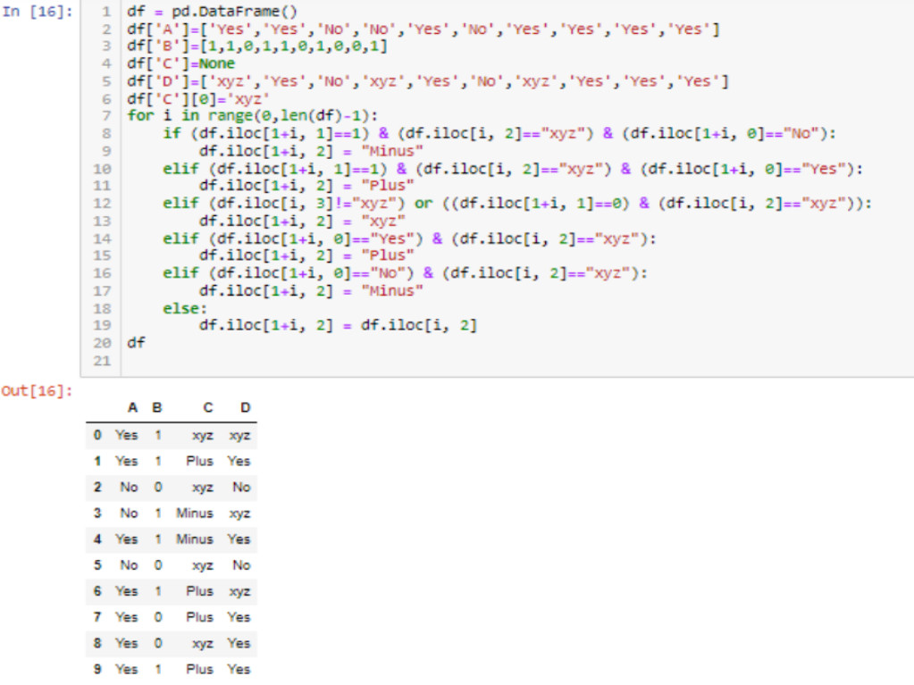 python How to Eliminate for loop in Pandas Dataframe in filling each
