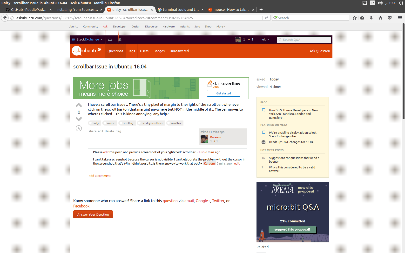 unity scrollbar Issue in Ubuntu 16.04 Desktop Ask Ubuntu