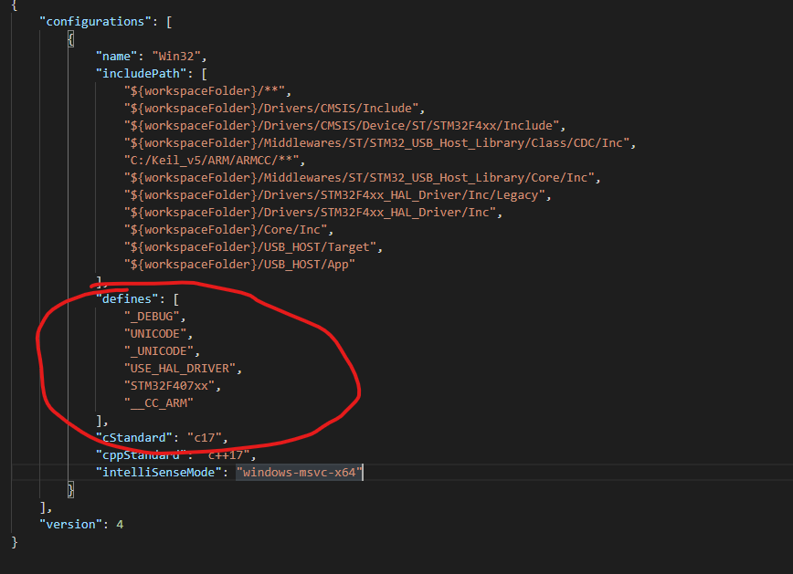 c uint32_t does not name a type VSCode with STM32 in Windows