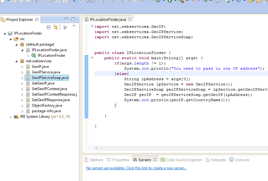 java Exception in thread "main" com.sun.xml.internal.ws.fault