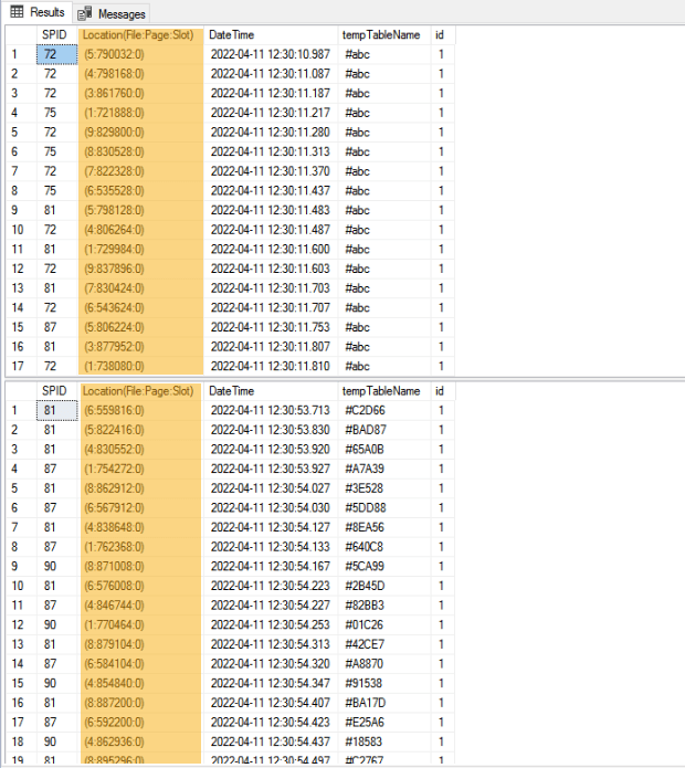 Any benefit creating temp tables with random prefixes in SQL Server to