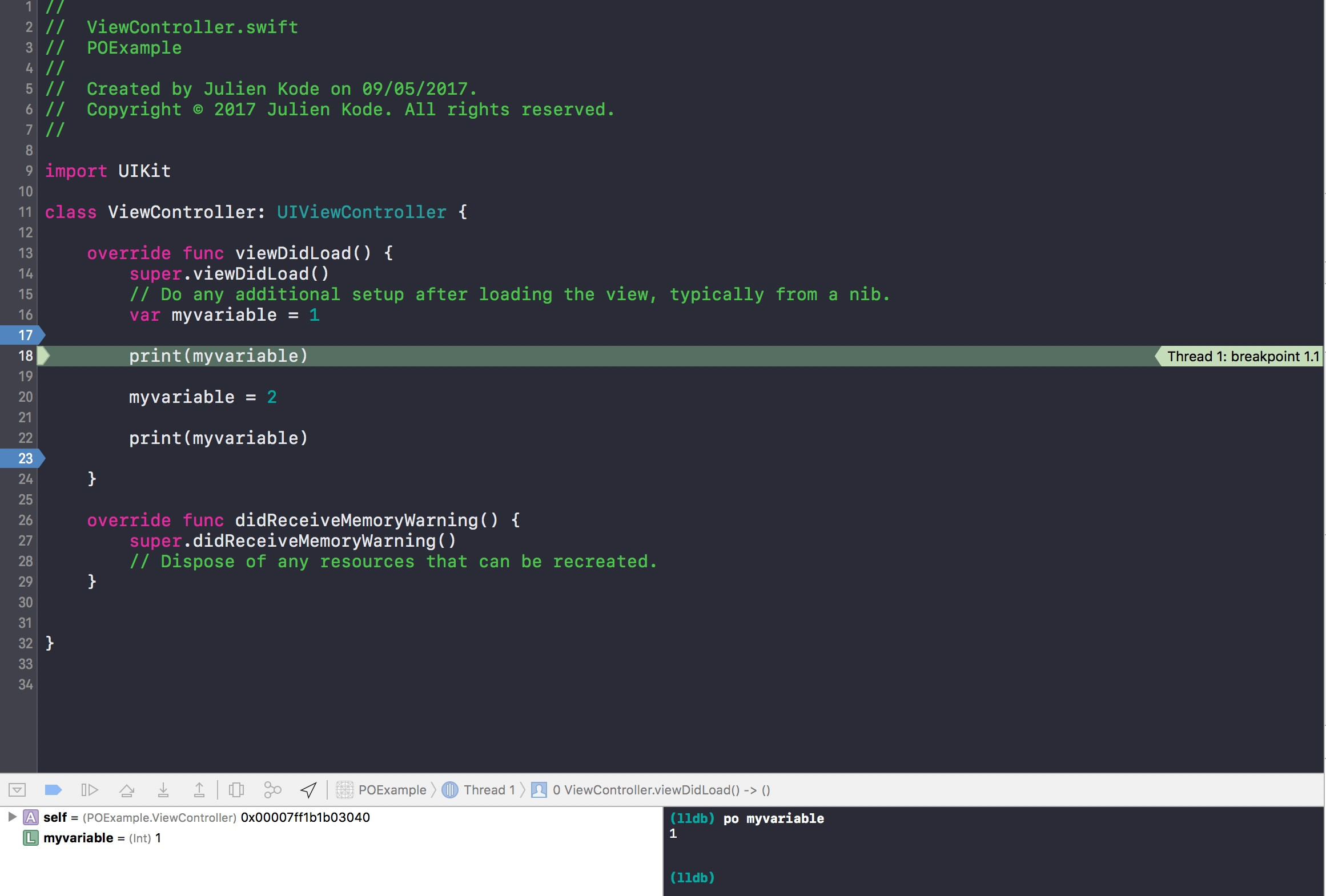 Xcode variable debug visualized Stack Overflow
