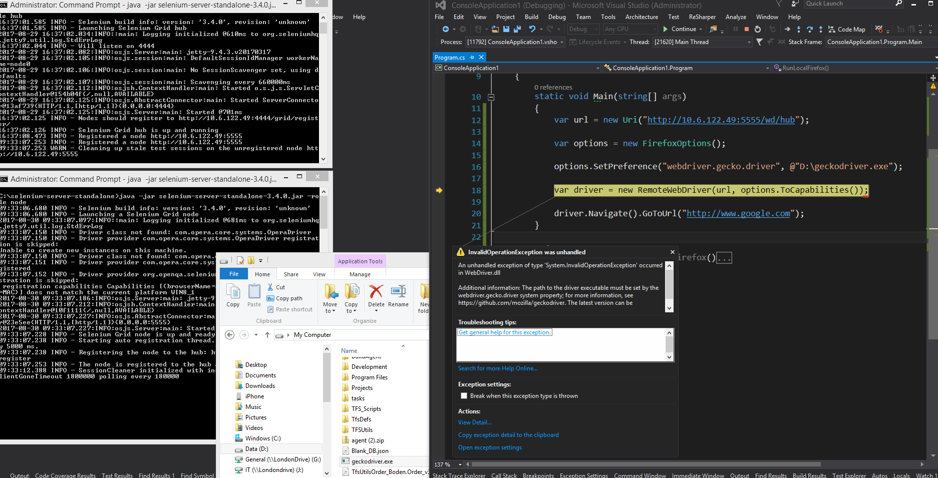 How to set Selenium webdriver.gecko.driver setting in C Stack Overflow