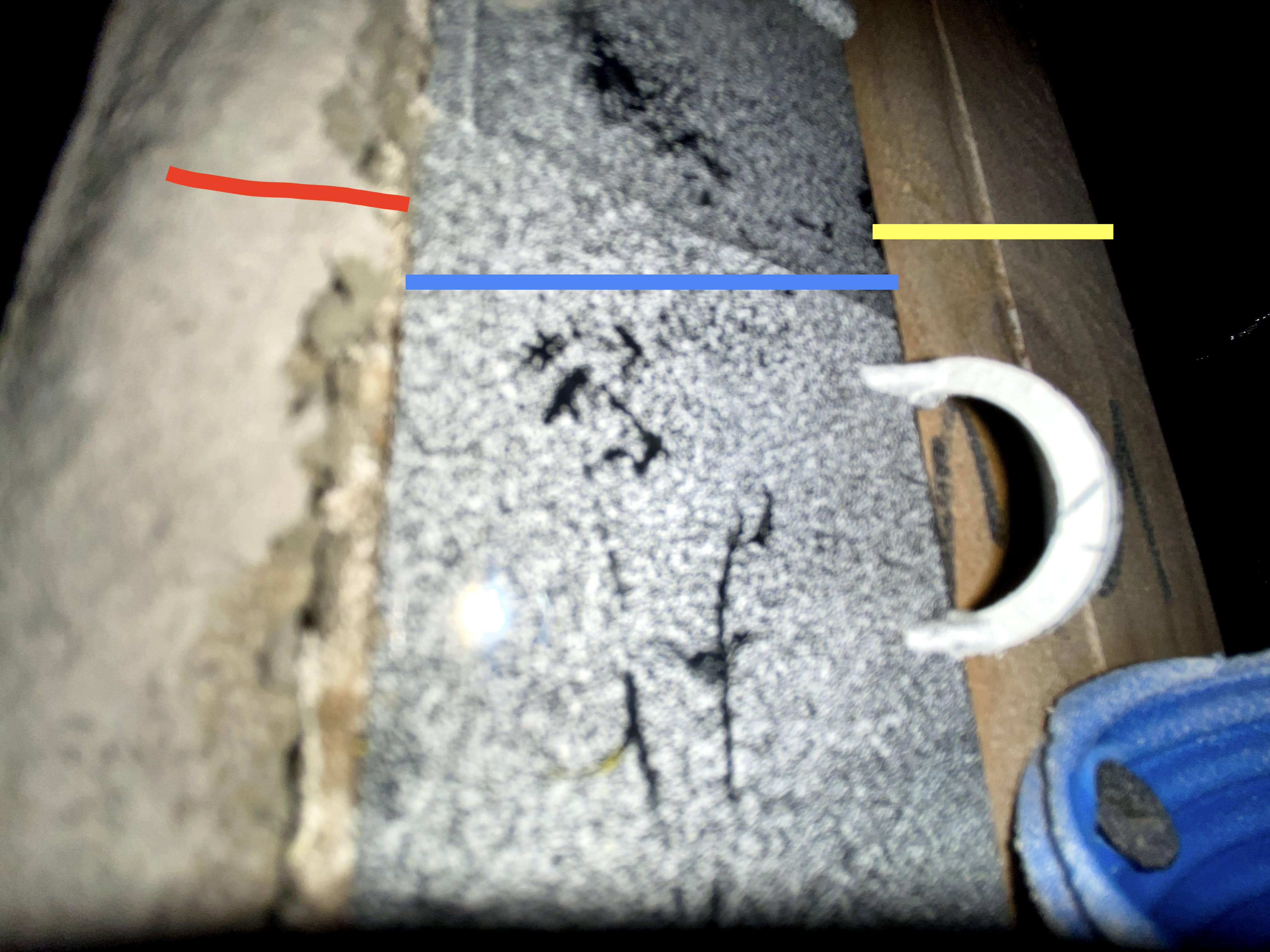 wood - Drilling through the center stud - Can't identify what material