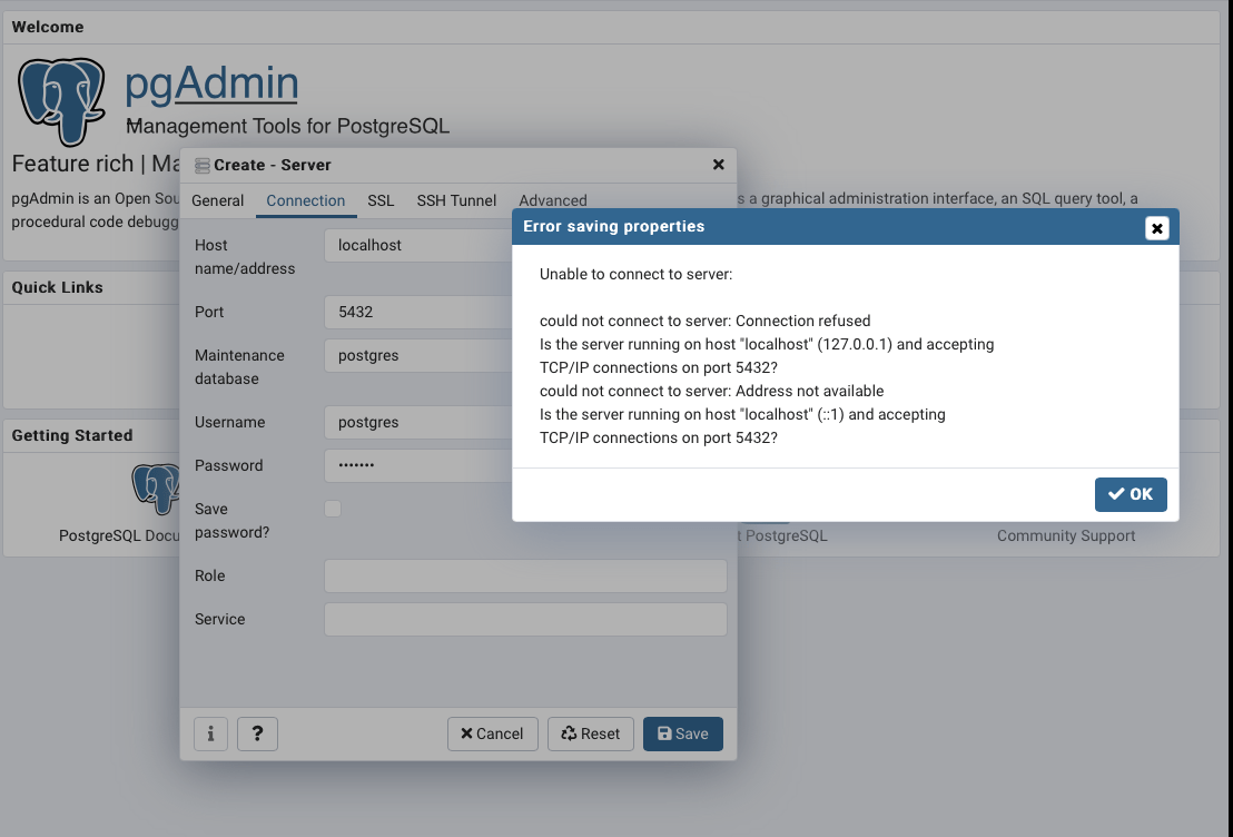 postgresql How do I connect a pgAdmin Docker container to Postgres