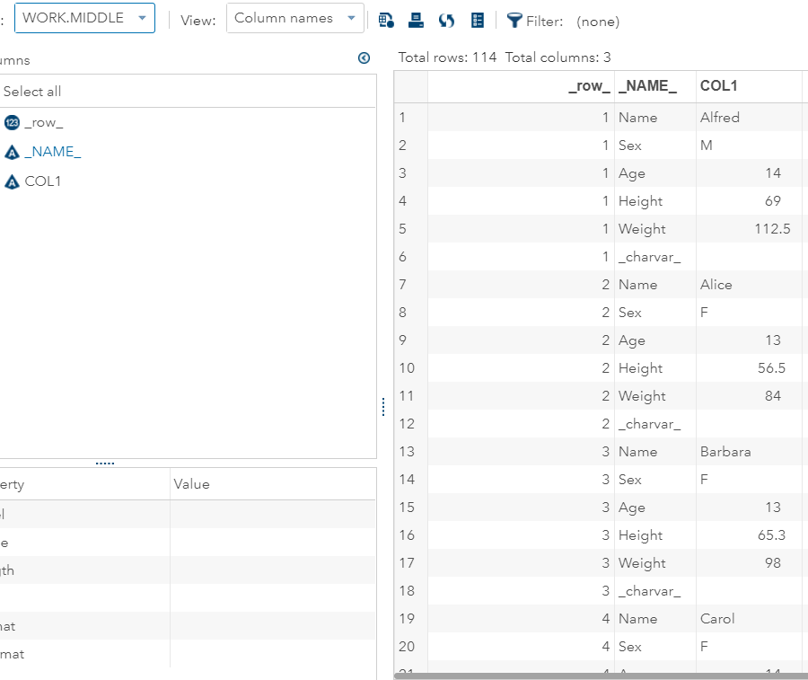 transpose SAS Reverse Column Order Stack Overflow