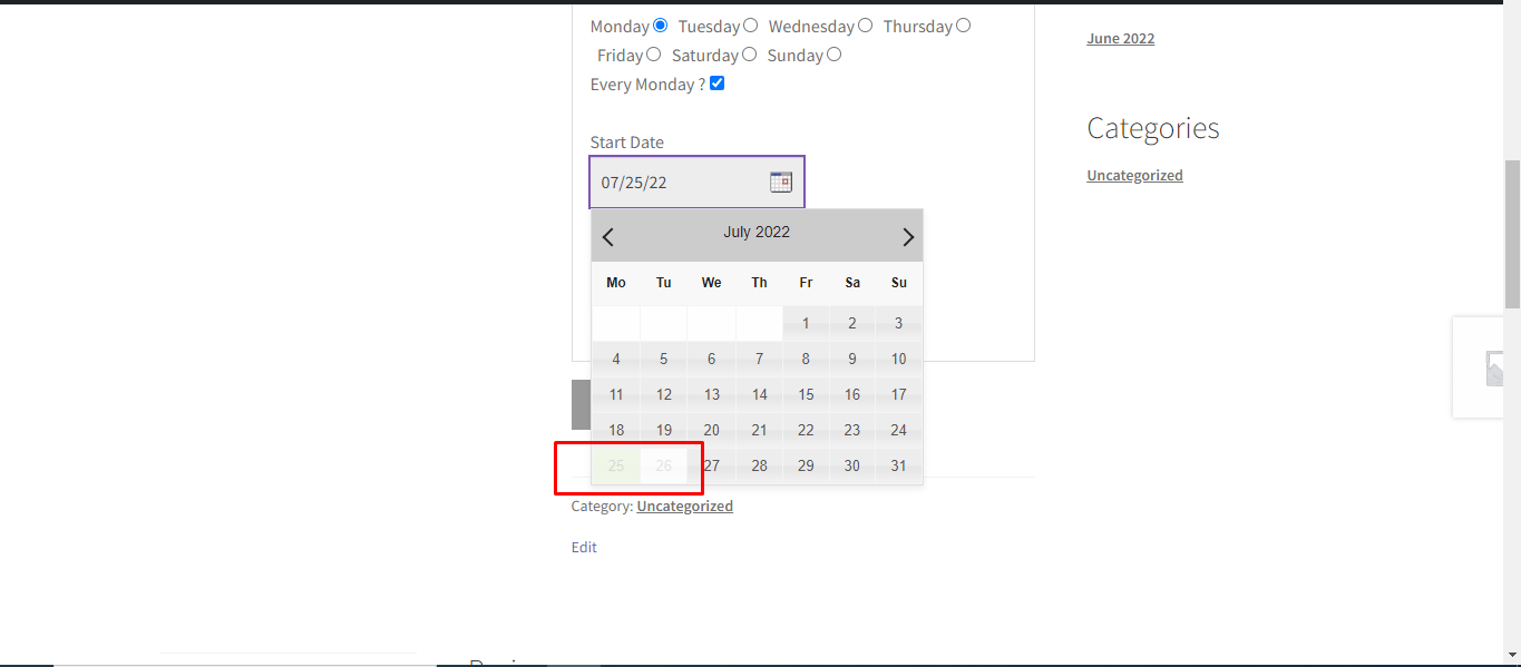 jQuery UI Datepicker check if given date is Disabled or not Stack