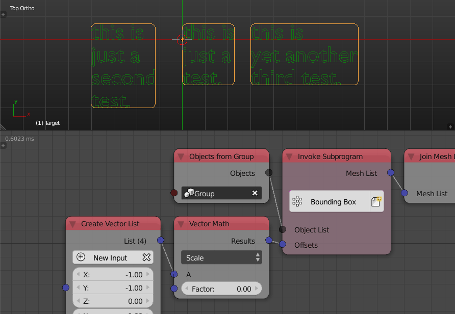 animation nodes Match shape key for mesh to size of text bounding box