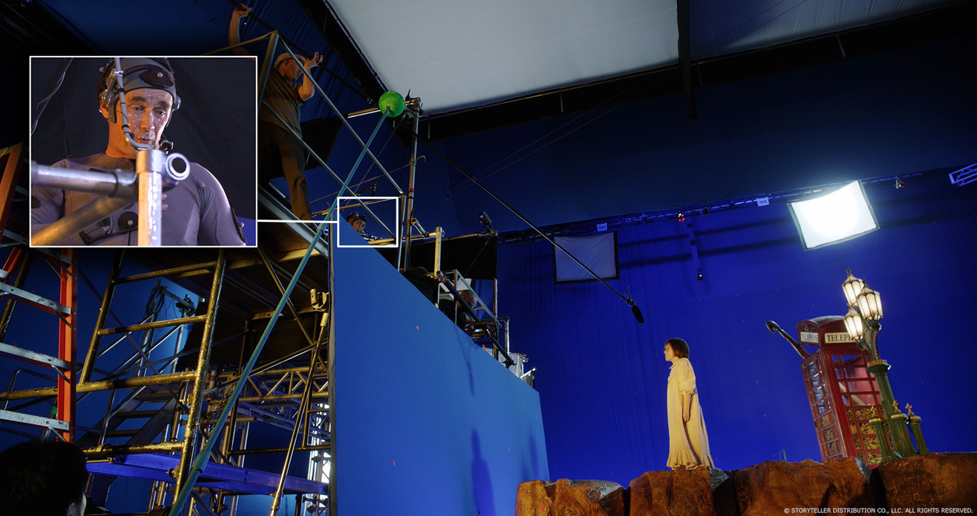 film techniques How were Sophie's interactions with the BFG filmed