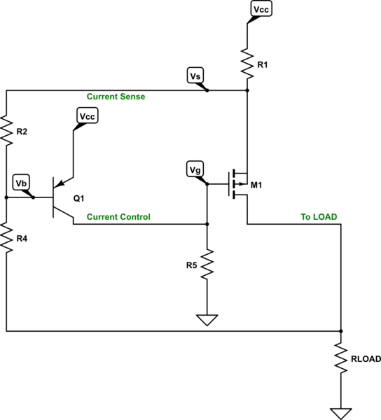 How to calculate this current limit circuit? - Electrical Engineering