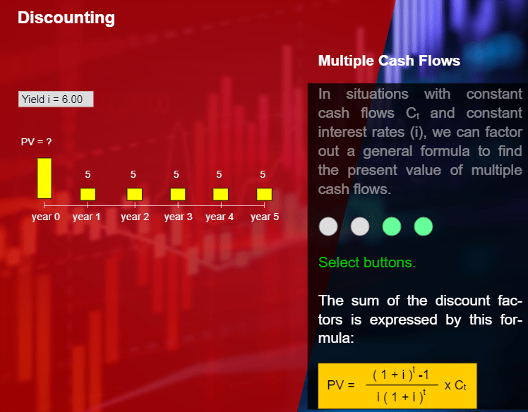 proof explanation How to derive the formula for present values and
