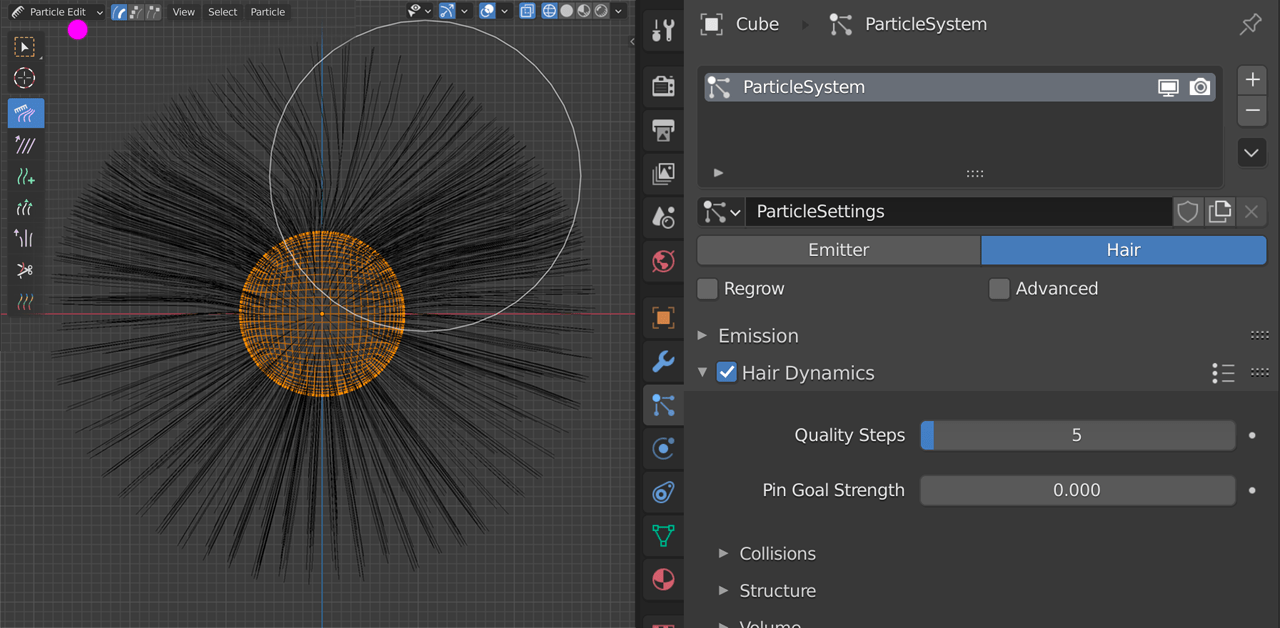 Hair particle guides remain the same after simulation Blender Stack