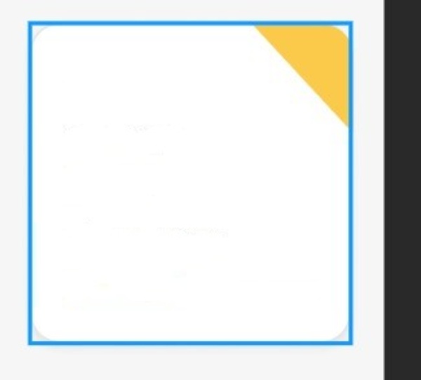 javascript Unable to have a div with sharp corner instead getting it