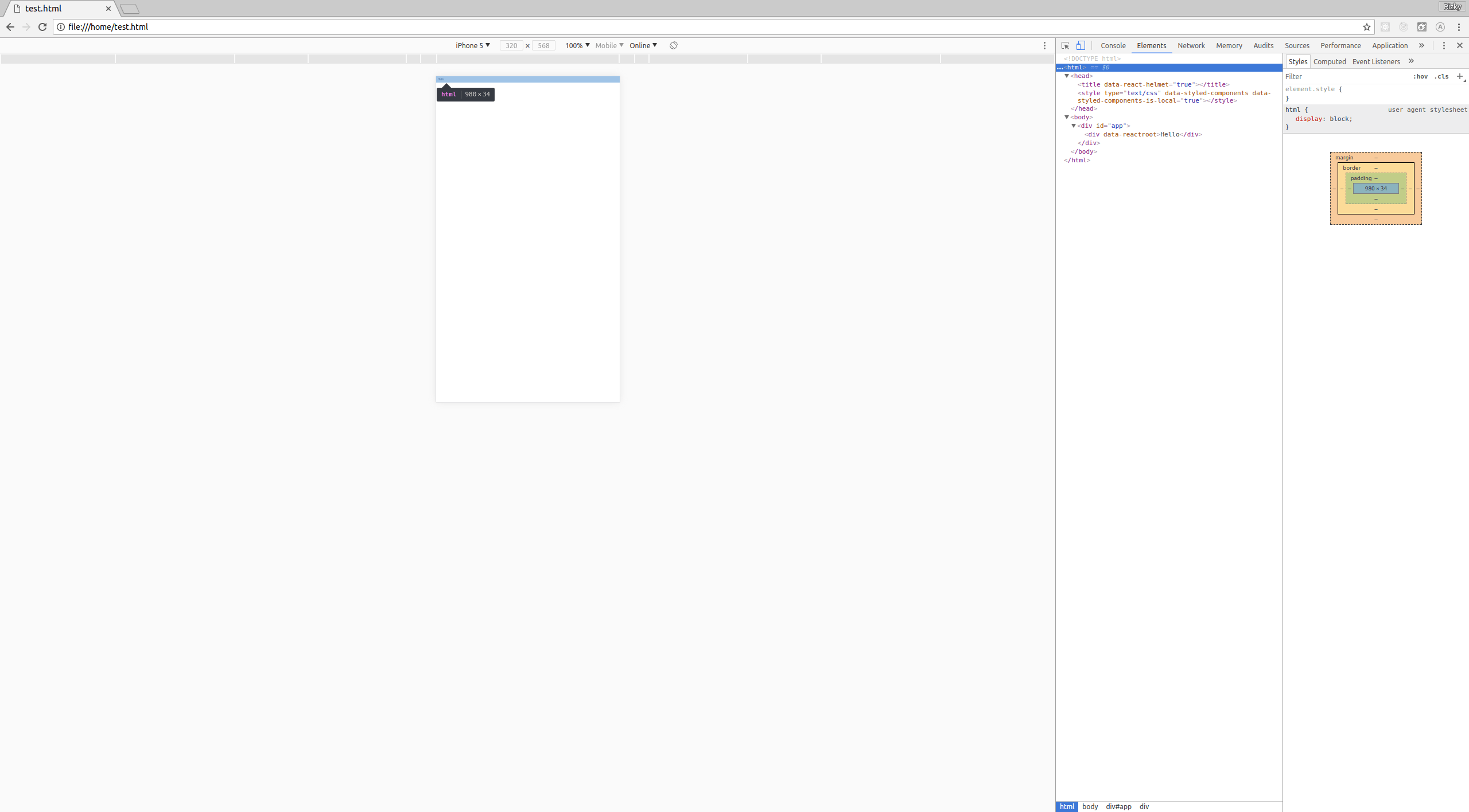 html Page dimension bigger than actual device screen Stack Overflow